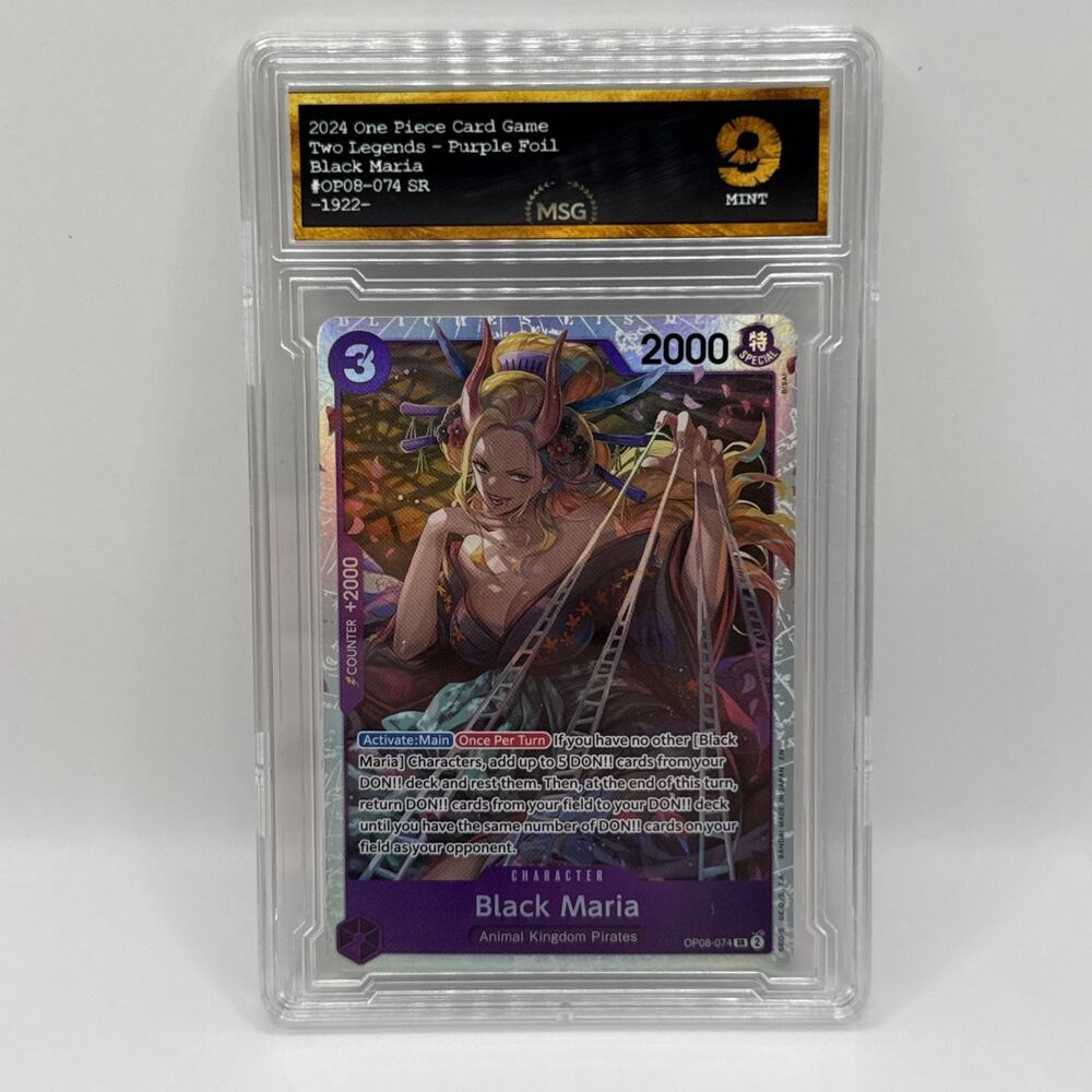 Black Maria SR OP08-074 M PF OPTCG Two Legends Series Graded 9 Mint Tcg Card